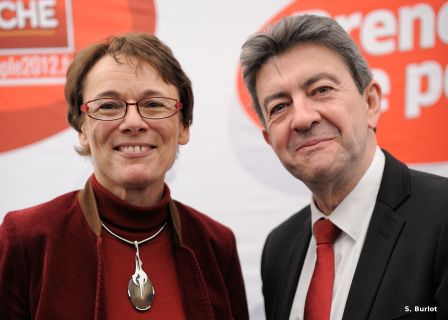 Martine Billard et Jean-Luc Mélenchon, co-présidents du Parti de Gauche